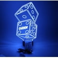 thumbnail image 4 of Games Role-Playing Chance Casino Dice Stack Craps Night Light Up LED Free Engraved Custom Name Personalized Desk Table Lamp Room Decor, With Remote, 16 Color Options, Dimmer, It's WOW, Great Gift, 4 of 10
