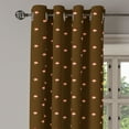 thumbnail image 3 of Ambesonne Abstract Grommet Curtain, Cupcake Pattern Hearts, 50" x 54", Brown Beige Dark Coral, 3 of 6