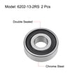 thumbnail image 2 of Uxcell 0.51''x1.38''x0.43'' Deep Groove Ball Bearings Z2 Double Sealed Roller Chrome Steel  Silver Tone 2pcs, 2 of 4