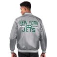 thumbnail image 2 of Men's Starter  Gray New York Jets Printed Team Logo Satin Varsity Full-Snap Jacket, 2 of 2