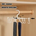 thumbnail image 5 of Ikohbadg Telescopic Coat Hanging Rack Organizer, Multifunctional Storage Rack with Adjustable Hooks, Wall-Mounted Closet Organizer for Clothes, Hats, Bags, Space-Saving Design, 5 of 6