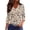Z86Complexion, variant on Womens 3/4 Length Sleeve V Neck Tunic Tops Casual Floral Printed Loose Fit Dressy Blouses for Work Cyan S