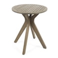 thumbnail image 2 of STAMFORD 27.5 Acacia Wood Outdoor Bistro Table, Weather-Resistant Round Patio Table with Sturdy X-Base, Perfect for Backyard Dinners, BBQ Serving, Balcony Seating, Grey, 2 of 10