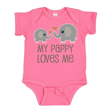

Inktastic My Pappy Grandpa Loves Me Gift Baby Boy or Baby Girl Bodysuit