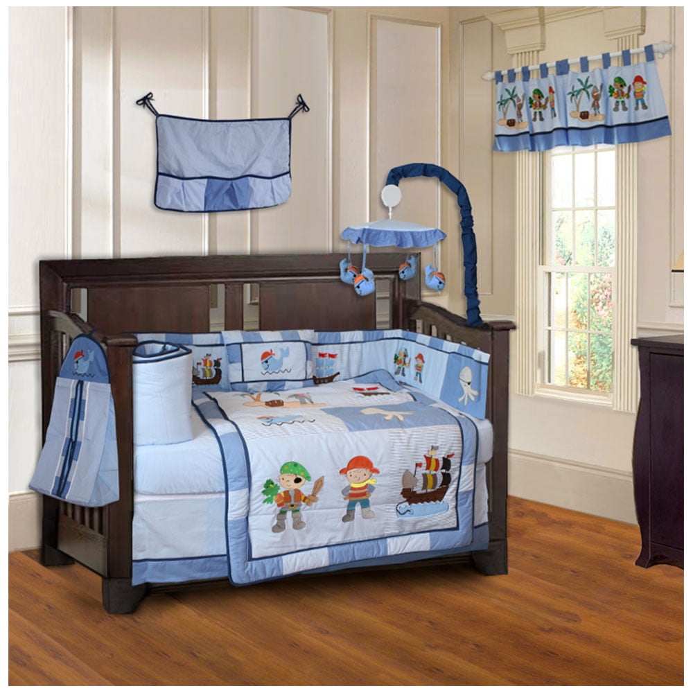 Babyfad Pirates 10 Piece Crib Bedding Set Walmart Canada