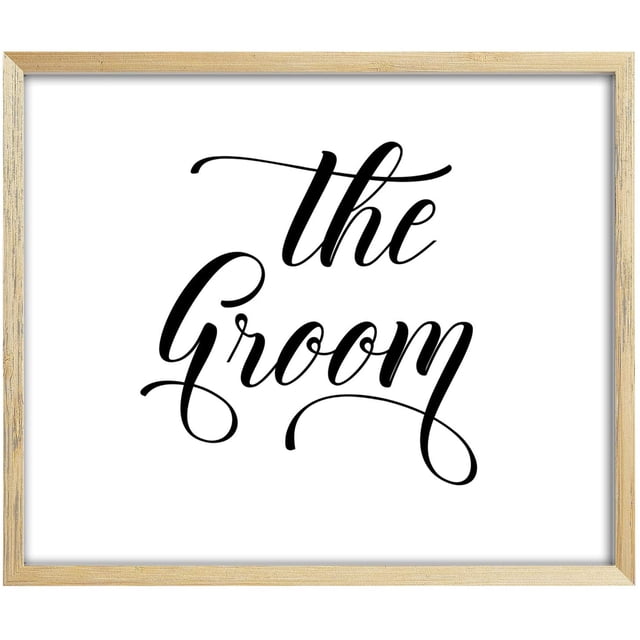 Enseigne « The Groom » Fête Impression Mariage Déco Signalisation (Cadre Non Inclus)
