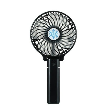 

Small Folding Desk Fan Hand-held Cooler Cooling USB Rechargeable odes black