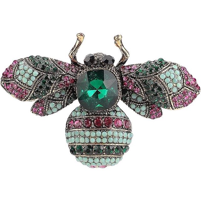 Broches de abeja TANGJMXG joyería de aleación retro con diamantes de imitación para mujer