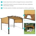 thumbnail image 3 of Sunnydaze 9' x 12' x 7.5' Tan Steel Pergola, 3 of 9