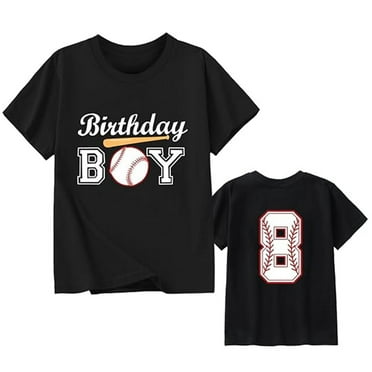 Tiijoy Toddler Boys Short Sleeve Birthday T Shirt Active Baseball Graphic Tee, Sizes 1-2T