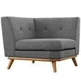 thumbnail image 2 of Modway Engage Upholstered Fabric and Wood Corner Chair in Gray, 2 of 3