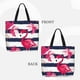 thumbnail image 2 of Fotbe Pink Flamingos Bolsa Tote con Estampado para Mujer, Bolsos con Cremallera, Bolsa de Hombro Casual de Gran Capacidad con Bolsillos Internos, 2 of 7