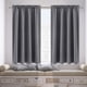 thumbnail image 5 of Cortinas de ahorro de energía, Estilo escandinavo, Color sólido, Seda, 2PC de oscurecimiento, Aislamiento térmico, 96X213cm, Gris, 5 of 7