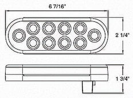 White 6" Oval LED Light Waterproof Surface Mount Backup Reverse for Truck Trailer Tractor Jeep Flat Base DOT SAE Approved