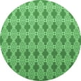 thumbnail image 1 of Ahgly Company Indoor Round Abstract Emerald Green Contemporary Area Rugs, 8' Round, 1 of 4