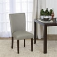 thumbnail image 2 of HomePop Traditional Fabric Parsons Dining Chair, Light Gray (Set of 1), 2 of 12
