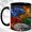Black, variant on Gem Art Dragon Coffee Mug, Fantasy Dragon Mug, Ceramic 11 oz