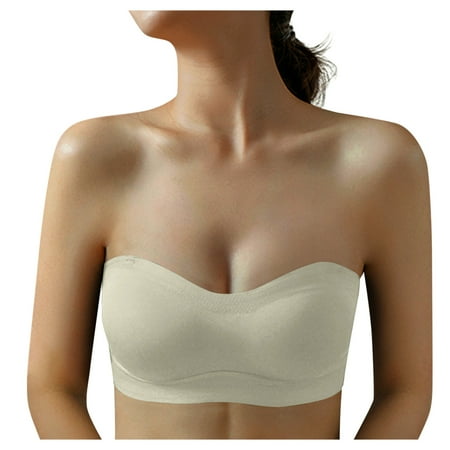 pxiakgy lingerie for women women trackless latex invisible bra strapless wedding dress underwear green + s