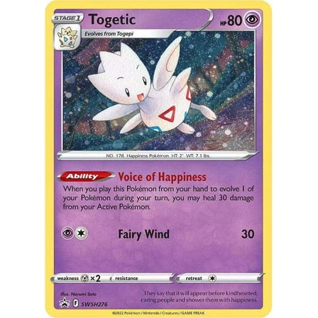 Pokemon Promo Holo Rare Togetic SWSH276