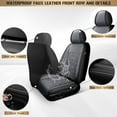 thumbnail image 4 of DIKSOAKR Car Seat Covers for Cadillac XT4 2019-2025 Front Seat Covers,Waterproof Faux Leather Seat Covers Seat Protector Airbag Compatible Automotive Accessories (Black&Grey), 4 of 7