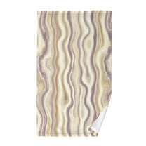 Marbled Beige PatternBath Towel 100% Cotton Soft Thick High Absorbency Hand Face Towel Single Pack 16x28in
