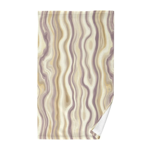 Marbled Beige PatternBath Towel 100% Cotton Soft Thick High Absorbency Hand Face Towel Single Pack 16x28in