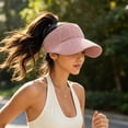 thumbnail image 5 of CSStudio Women's Ponytail Sun Visor Hats, Packable Breathable Summer Visor Caps, Adjustable Lightweight Outdoor Sport Travel Beach Sun Hats, 5 of 7