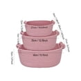 thumbnail image 3 of Round Woven Cotton Rope Storage Basket Khaki with Knot Handles for Countertop Home Storage, 3 of 8