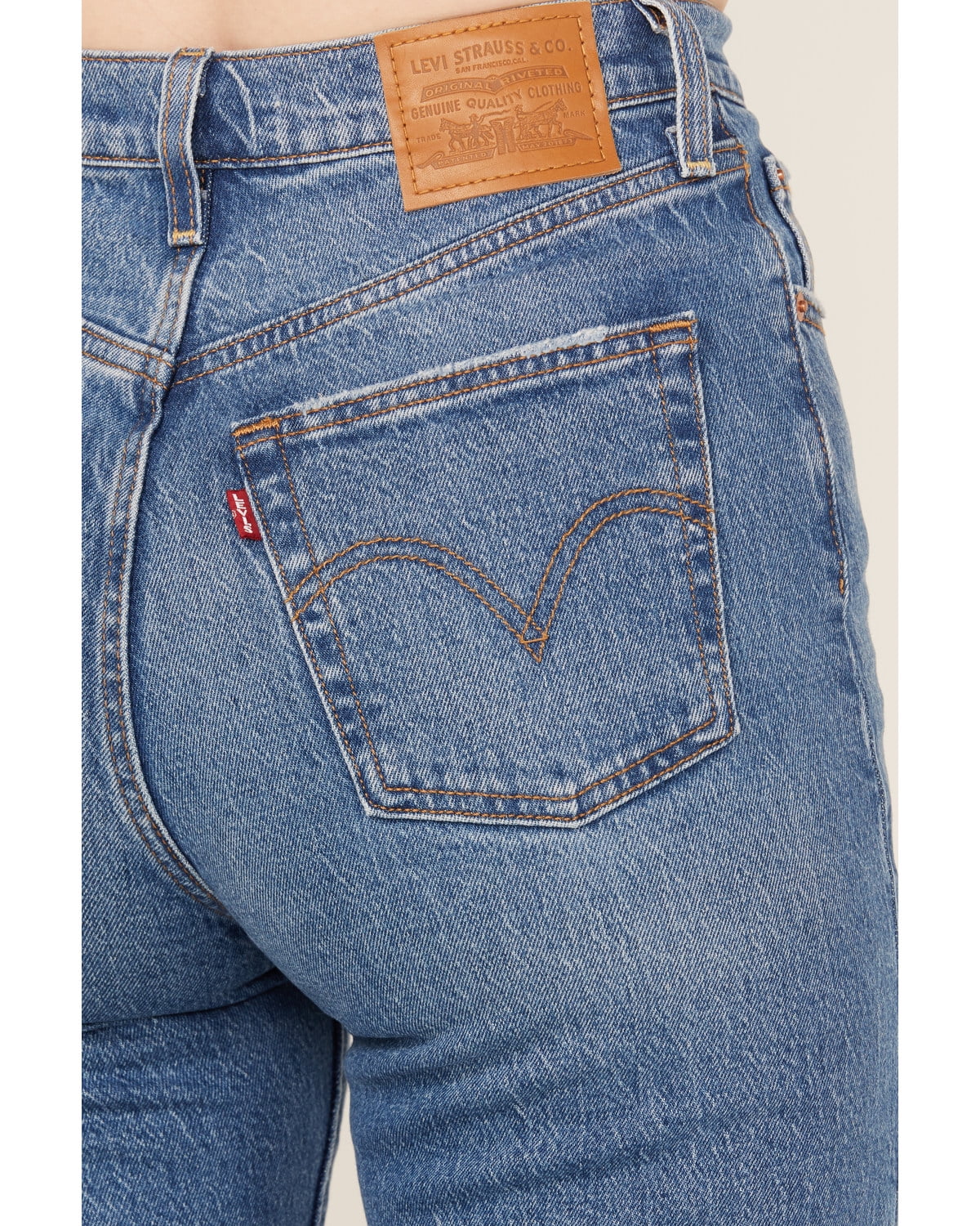 Levi's Women's Premium Dance Around Medium Wash High Rise Ribcage