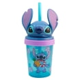 thumbnail image 1 of Vaso De Plástico con Tapa Figura 3D Y Popote, Diseño Stitch Disney Clásicos, Colección Personajes Animados, Capacidad 384ml, Color Azul, 1 of 6