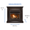 thumbnail image 3 of Duluth Forge Dual Fuel Ventless Gas Fireplace With Mantel - 32,000 BTU, T-Stat Control, Chocolate Finish - Model# DFS-400T-2CH, 3 of 8
