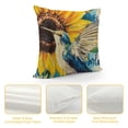 thumbnail image 4 of YINGXI  Summer Pillow Covers Hummingbird Sunflower Throw Pillow Covers Summer Farmhouse Cushion Case Decor for Sofa Couch 18x18in, 4 of 5