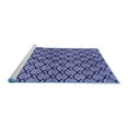 thumbnail image 2 of Ahgly Company Machine Washable Indoor Square Abstract Blue Modern Area Rugs, 6' Square, 2 of 4