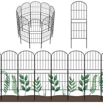 Decorative Garden Fence Fencing 10 Pack, 36in (H) x 10.8ft (L) Rustproof Metal Wire Panel Border Animal Barrier for Dog, Flower Edging for Yard Landscape Patio Outdoor Decor, Arched