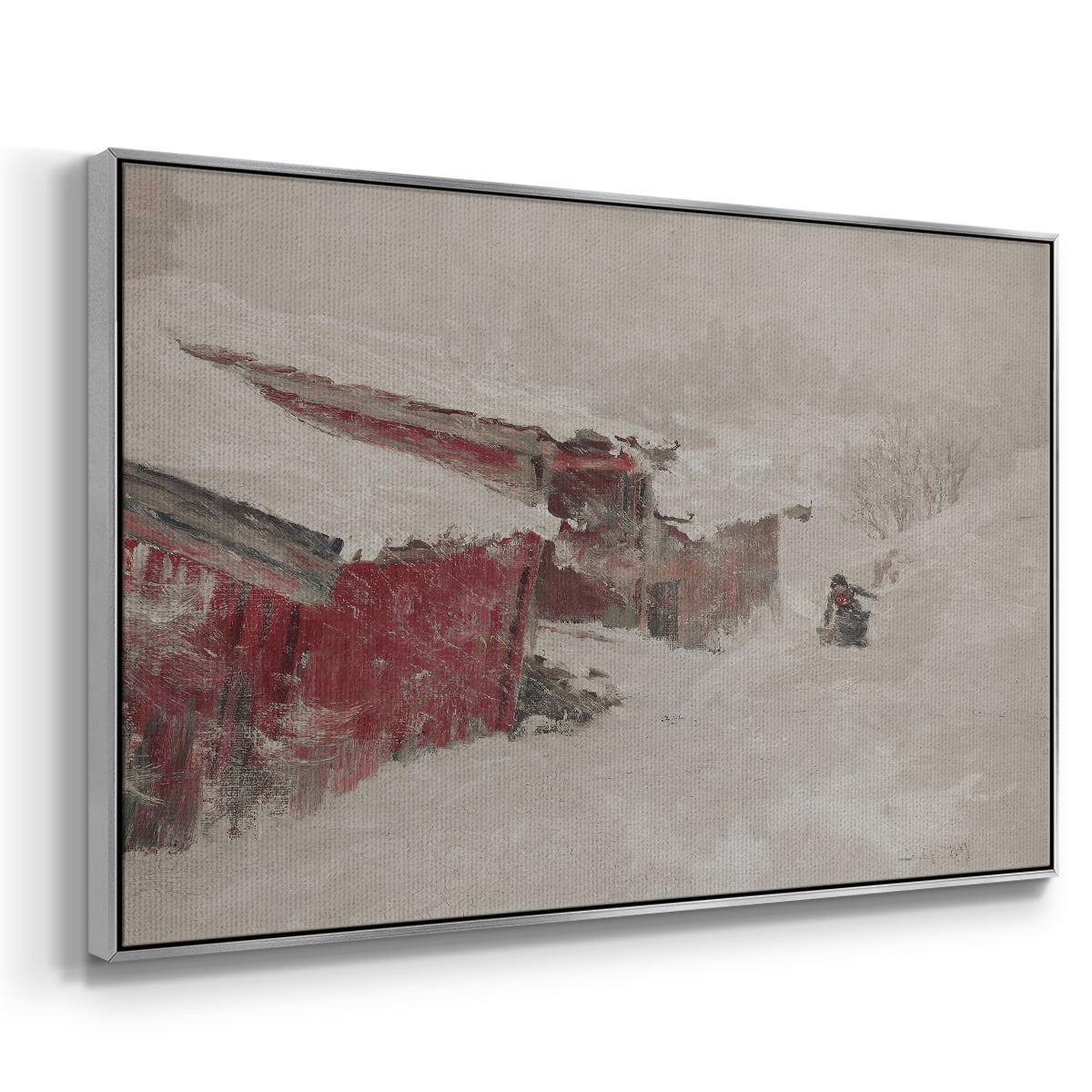 Vintage Botanical Print-XCI By Wexford Home Framed in Silver Wood Gallery Wrapped Canvas 25 in. x 37 in.