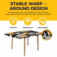 thumbnail image 4 of Burnt Orange Black Geometric Table Cloths for 3 Foot Rectangle Tables, Modern Color Block Abstract Patio Waterproof Elastic Fitted Tablecloths, Washable Rectangular Table Cover for Camping, 4 of 8