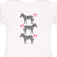 thumbnail image 4 of Inktastic Zebra Cute Safari Animal Girls Long Sleeve Baby Bodysuit, 4 of 5