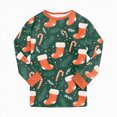 thumbnail image 6 of sdbrld Kids Christmas Pajamas for Girls 2Pcs Long Sleeve Shirt and Pants Set Children Holiday Loungewear Sizes 3-4 Years, 6 of 9