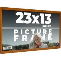 23x13 Honey Brown Real Wood Picture Frame Width 0.75 inches | Interior Frame Depth 0.5 inches |