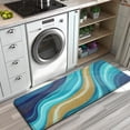 thumbnail image 3 of Dark Blue Marble Gold Line Pattern Kitchen Rug Mat,Kitchen Runner Rugs Non Skid Washable,Decorative Kitchen Floor Mats for Kitchen,Sink,Laundry,17"x47.2", 3 of 7