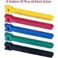 thumbnail image 3 of 50 correas reutilizables para cables, bridas para cables, gestión de cables, organizador de cables reutilizable, bridas para cables, gancho de sujeción y bucle, gestión de envoltura de alambre de 6 pu Namotu CZBG-ST211, 3 of 7