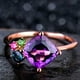 thumbnail image 4 of Anillo de moda con piedras preciosas, anillo chapado en oro, anillo con piedras preciosas de colores, 4 of 8