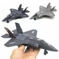thumbnail image 2 of Boc Large Alloy Pull Back F-35 Fighter Aircraft Model Music LED Airplane Toy Gift, 2 of 10