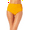 Mango, variant on womens High-Waist Shirred Bikini Bottom, xs