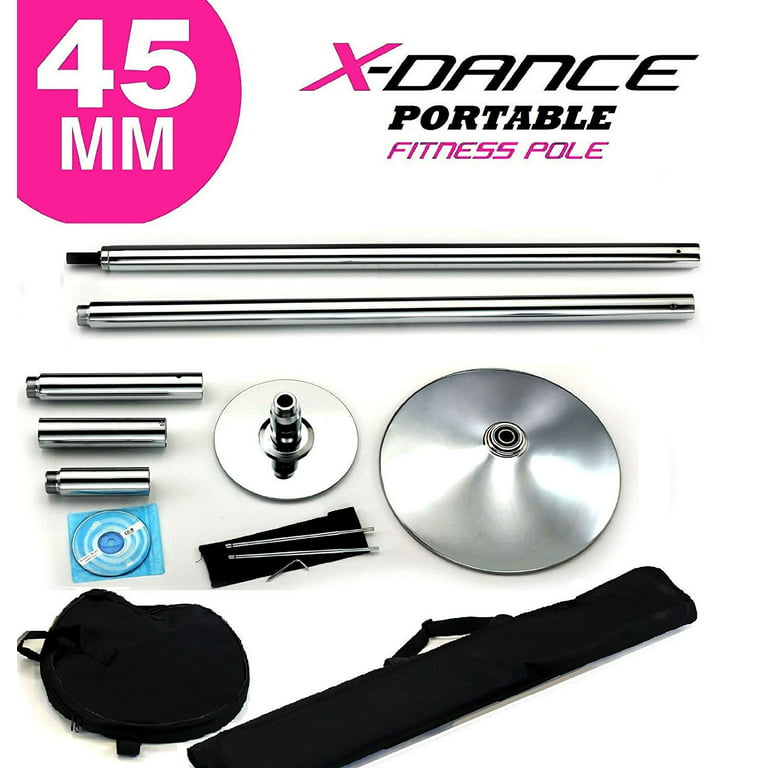PRIOR FITNESS 45mm Removable Dance Pole Set Spinning Pole Dance Portable  Static Fitness Dancing Pole Kit for Home Exercise Club Party Pub Gym