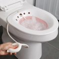 thumbnail image 2 of Inodoro plegable, baño de asiento, bidé, inodoro especial, lavabo, limpieza de caderas, bañera para embarazadas, pacientes con hemorroides, con inodoro, verde, 2 of 5