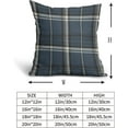 thumbnail image 5 of Dusty Blue Plaid Pillow Covers 16x16 Set of 2 Buffalo Tartan Print Decorative Throw Pillows Outdoor Pillowcase Square Linen Farmhouse Cushion Case Decor for Couch Sofa Bed, 5 of 5