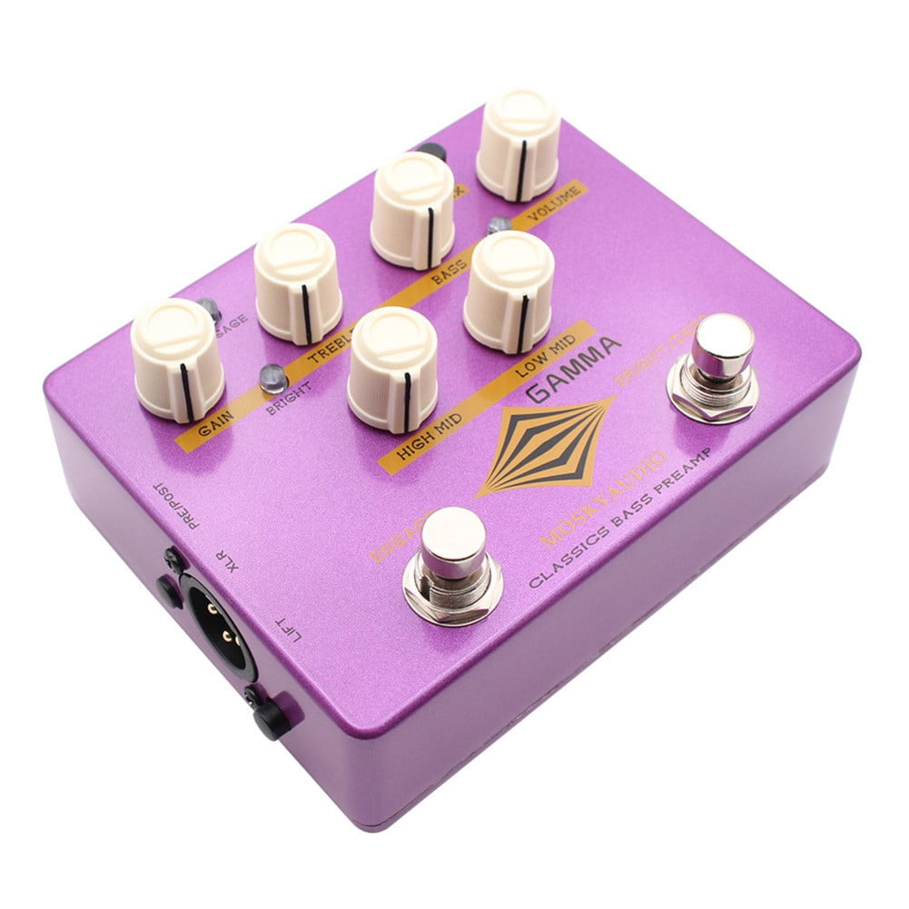 1pc Guitar Distortion Preamp Metal Ultra Bass Effector VersatileWith 6-Band EQ & Headphone Output Electric Guitar Accessories