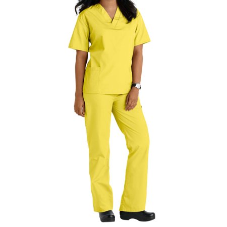 

Two Piece Scrub Set (Yellow XXX-Large)