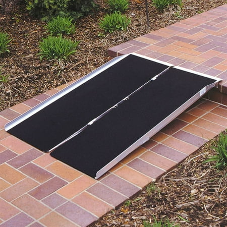 4-ft x 30-in Portable Singlefold Wheelchair Ramp 800 lb. Weight Capacity, Maximum 8-in Rise